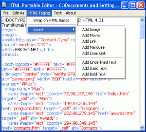 HTML Portable Editor 3.0.0.0 - náhled