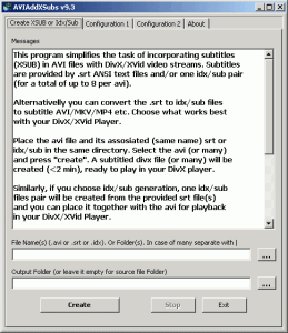 AVIAddXSubs 9.15 - náhled