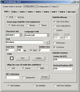 AVIAddXSubs 9.15 - náhled