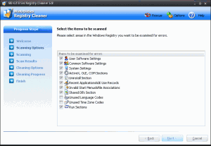WinUtilities Free Registry Cleaner 5.8 - náhled