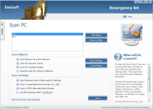 Emsisoft Emergency Kit 2022.12.0.11730 - náhled