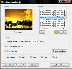 Desktop Slideshow 1.5 - náhled