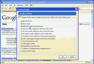 CustomizeGoogle 0.56 - náhled