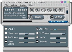 Advanced MP3/WMA Recorder 6.5 - náhled