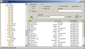 DirLister 2.5 - náhled