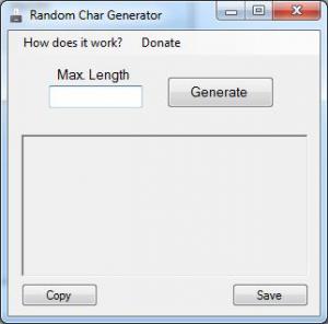 Random Char Generator 1.0 - náhled