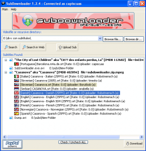 SubDownloader 2.0.10 - náhled