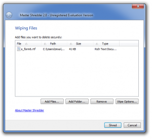 Master Shredder 2.16 - náhled