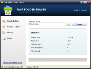 Fast Folder Eraser 1.1.0 - náhled