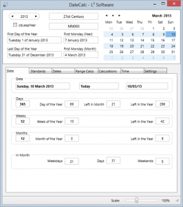 DateCalc 1.3 - náhled