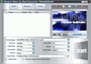 Okoker Video to iPod Converter 2.2 - náhled