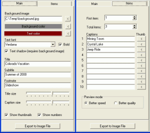 VCD Menu Lite 2.01 - náhled