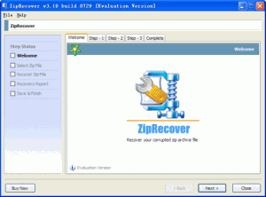 ZipRecover 3.10 - náhled