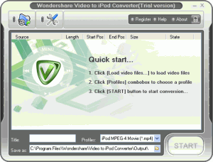 Wondershare Video to iPod Converter 2.6.0 - náhled
