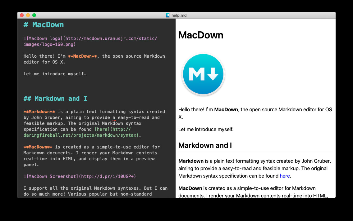 MacDown: The open source Markdown editor for macOS