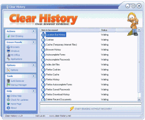 Clear History 1.9 - náhled