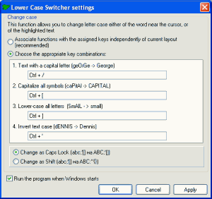 Lower Case Switcher 2.00 - náhled