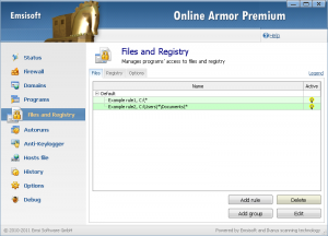 Online Armor Premium Firewall 5.1.1.1395 - náhled