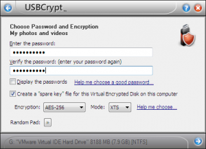 USBCrypt 23.9 - náhled