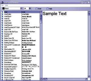 ksFontViewer 1.01 - náhled