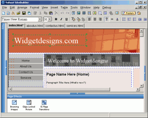 Yahoo! SiteBuilder 2.6 - náhled
