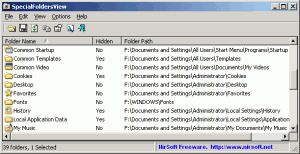SpecialFoldersView 1.21 - náhled