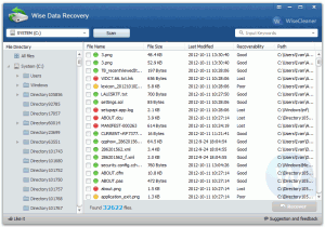 Wise Data Recovery 6.1.6 - náhled