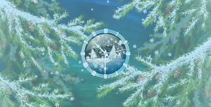 Furry Christmas Clock Screensaver 1.1 - náhled