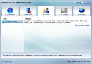 Acronis Backup and Security 2010 - náhled