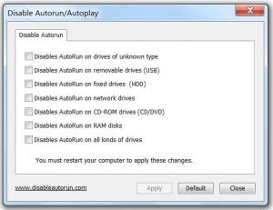 Disable Autorun/Autoplay - náhled