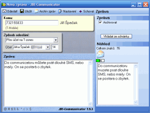 JIR Communicator 1.9.6 - náhled