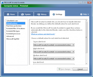 Microsoft Security Essentials 4.10.0209.0 - náhled