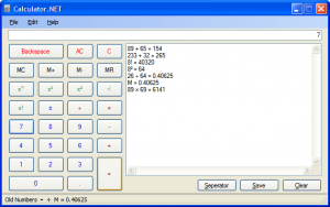 Calculator.NET 1.1.0.1 - náhled