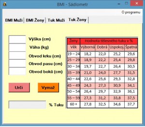 BMI - Sádlometr - náhled