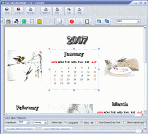 Cool Calendar 2007 1.20 - náhled