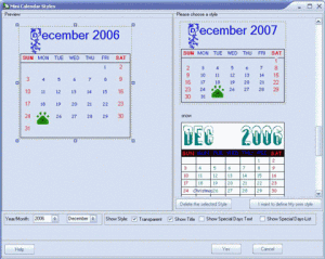 Cool Calendar 2007 1.20 - náhled
