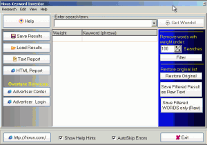 Hixus Keyword Inventor 1.1 - náhled