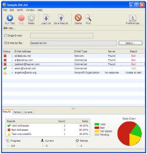 eMail Verifier 3.8.6 - náhled