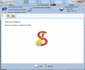 Sys Optimizer 2.1 - náhled