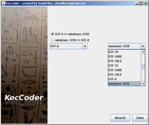 KecCoder 0.1 - náhled