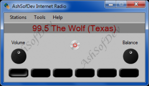 AshSofDev Internet Radio 1.0 - náhled