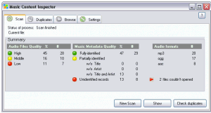 Music Content Inspector 1.4 - náhled