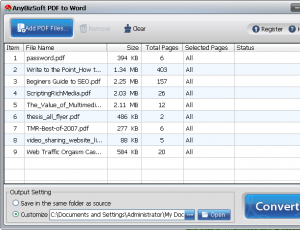 AnyBizSoft PDF to Word Converter 3.5.0 - náhled