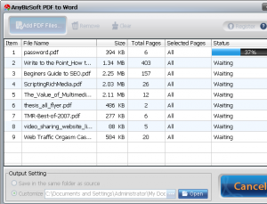 AnyBizSoft PDF to Word Converter 3.5.0 - náhled