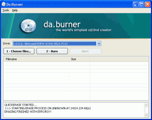 daBurner 1.2.0.0 - náhled
