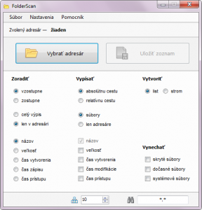 FolderScan 1.1 - náhled
