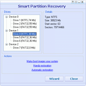 Smart Partition Recovery 2.1 - náhled