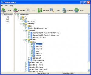 FineRecovery 5.0 - náhled