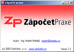 Inormace o programu - Zápočet Praxe - náhled