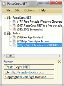 PasteCopy.NET Portable 0.9.7.4 - náhled